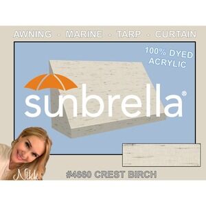 Sunbrella® Awning / Canopy / Marine 46" Crest‎ Birch #4660 [2.25 YARD ROLL]